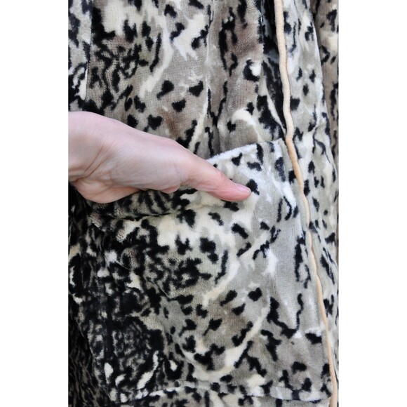 Vintage Faux Fur Leopard Jacket Coat - Faux Fur Spotted Cheetah Leopard XXS - XS - Picture 2 of 10